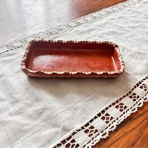 Handmade Mexican folk art vintage trinket tray